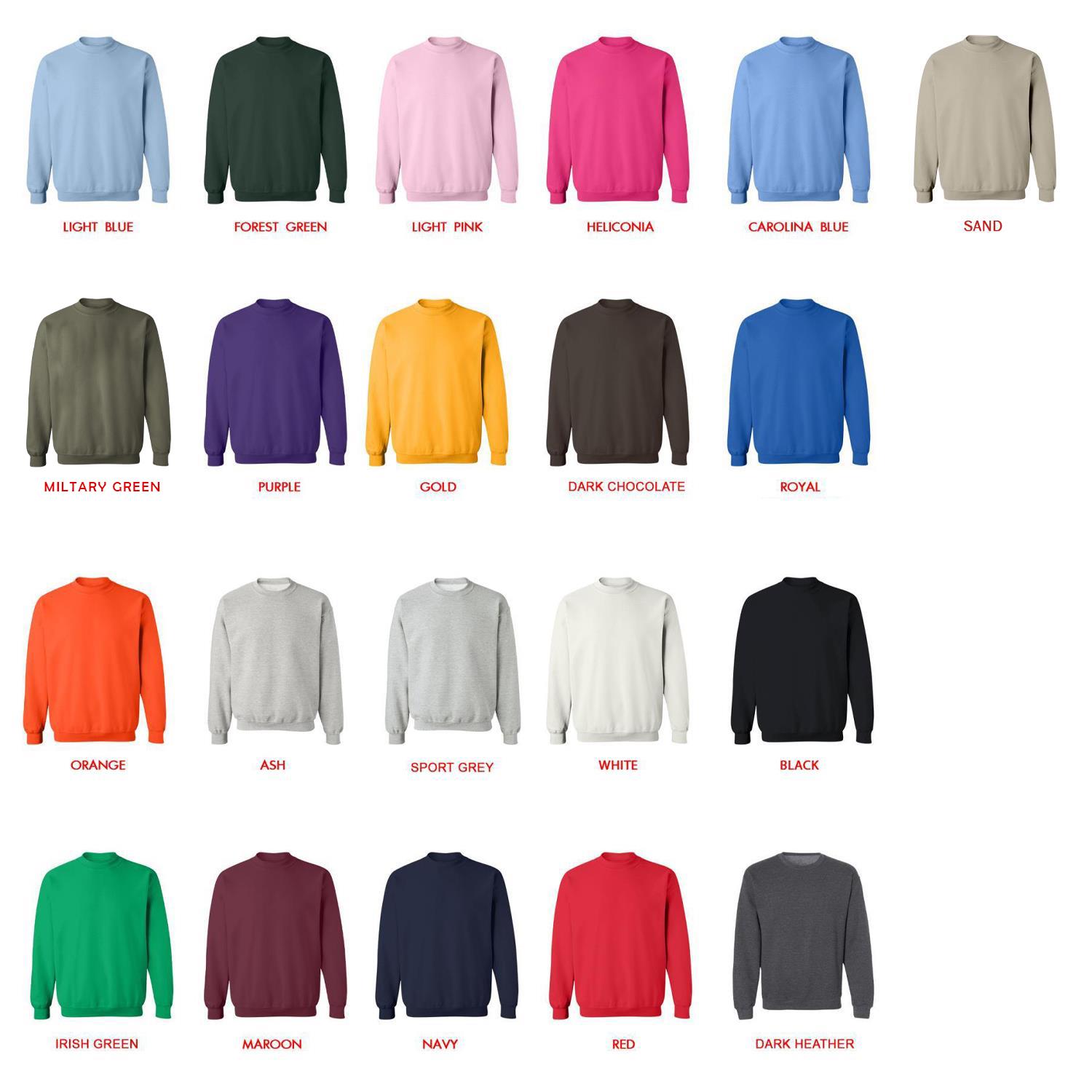 sweatshirt color chart - Hatebreed Merch
