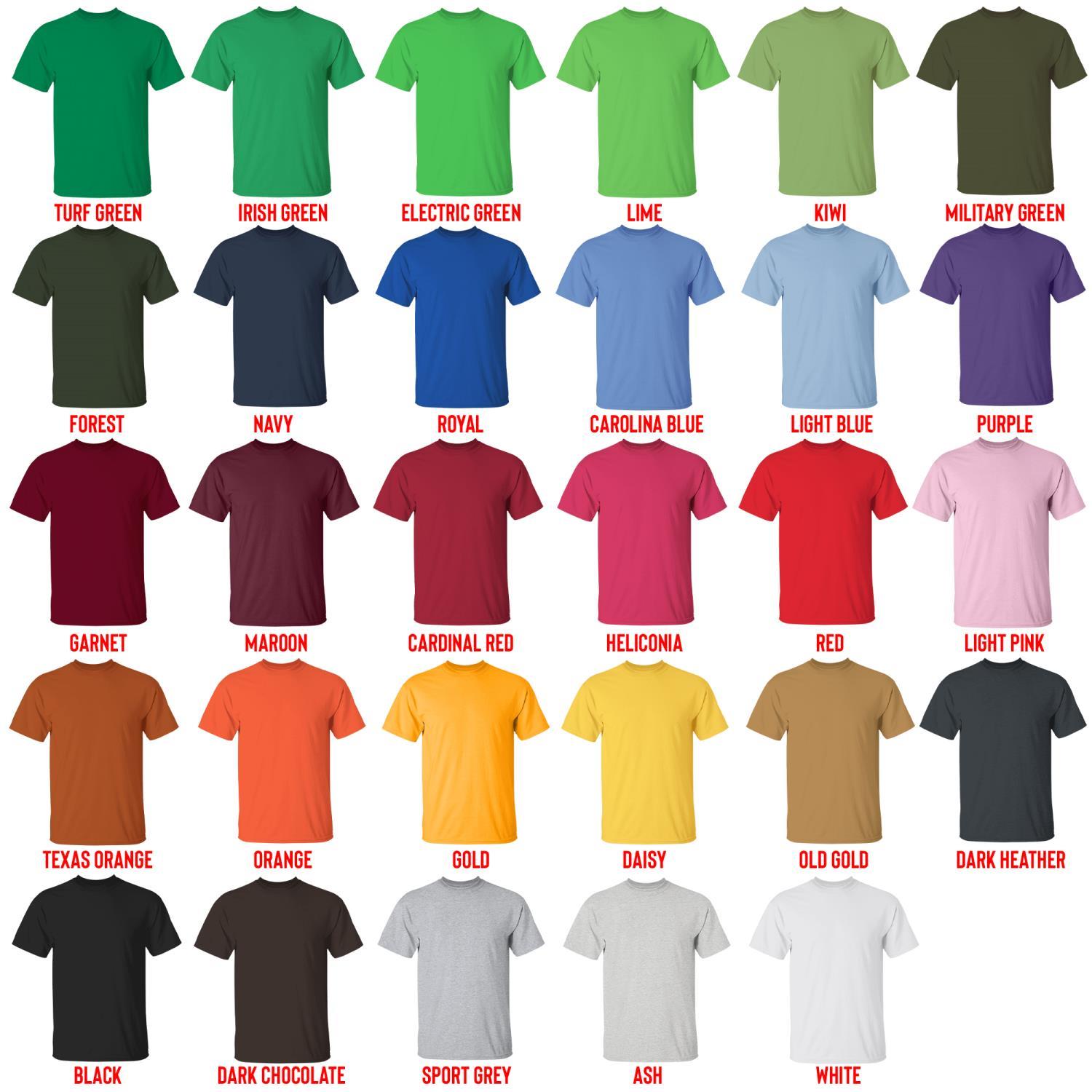 t shirt color chart - Hatebreed Merch