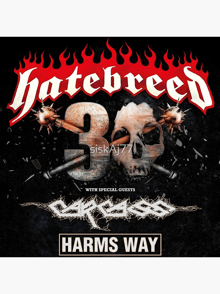 Hatebreed 30th Tour 2026 Throw Pillow - Image 2