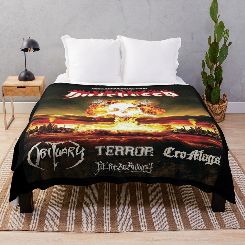 Hot Band Hatebreed Throw Blanket