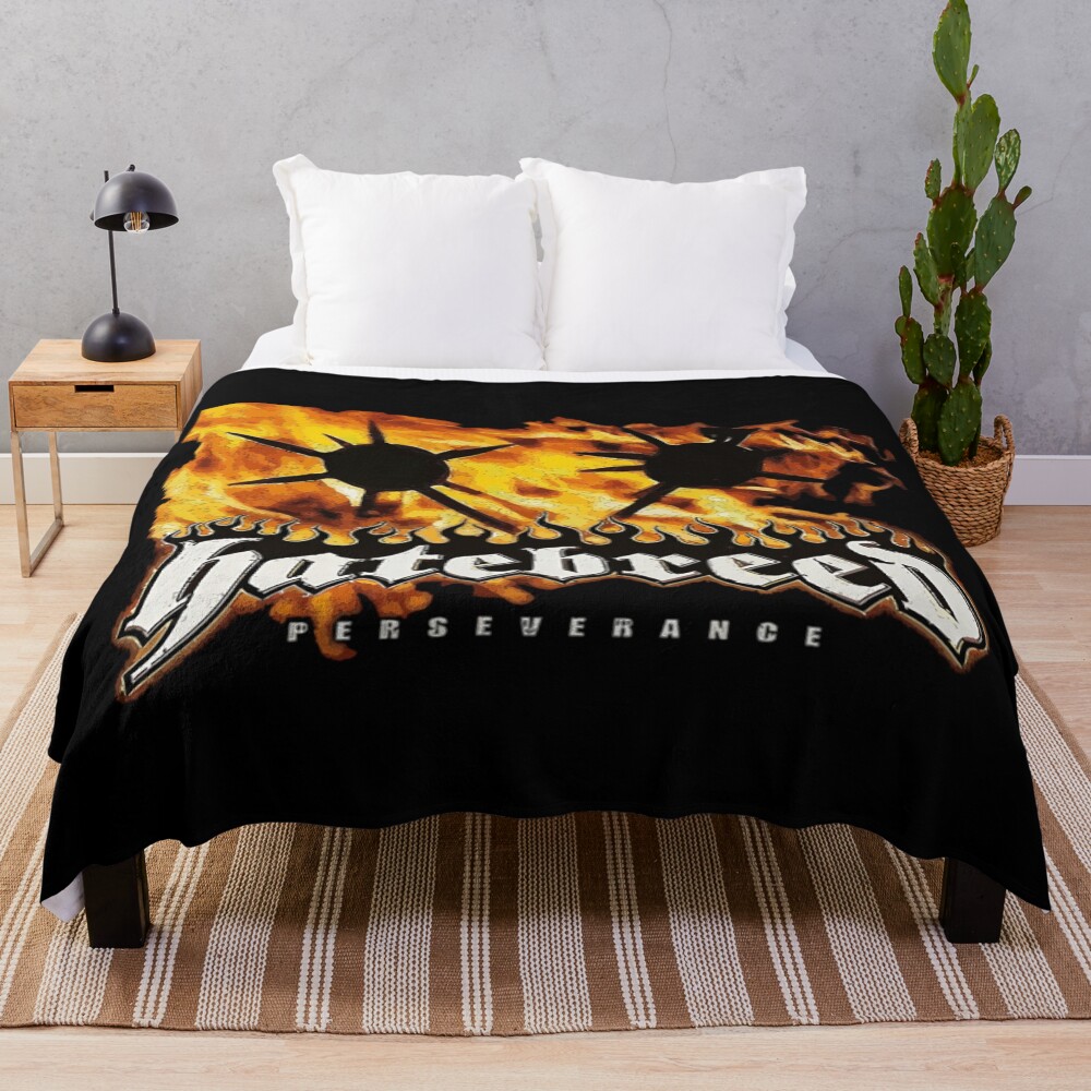 Brutal Design Hatebreed Band Throw Blanket