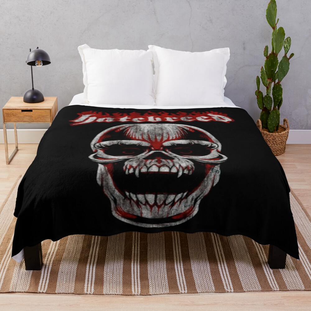Hatebreed Band Rebellious Design Throw Blanket