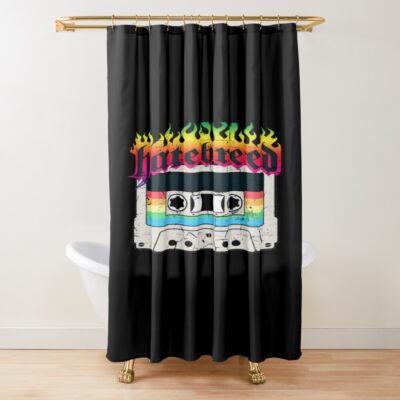 Cassette Hatebreed Band Colorful Shower Curtain