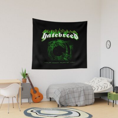 Hatebreed Band Green Logo Tapestry