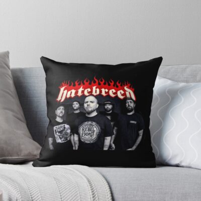 Music Retro Hatebreed Throw Pillow