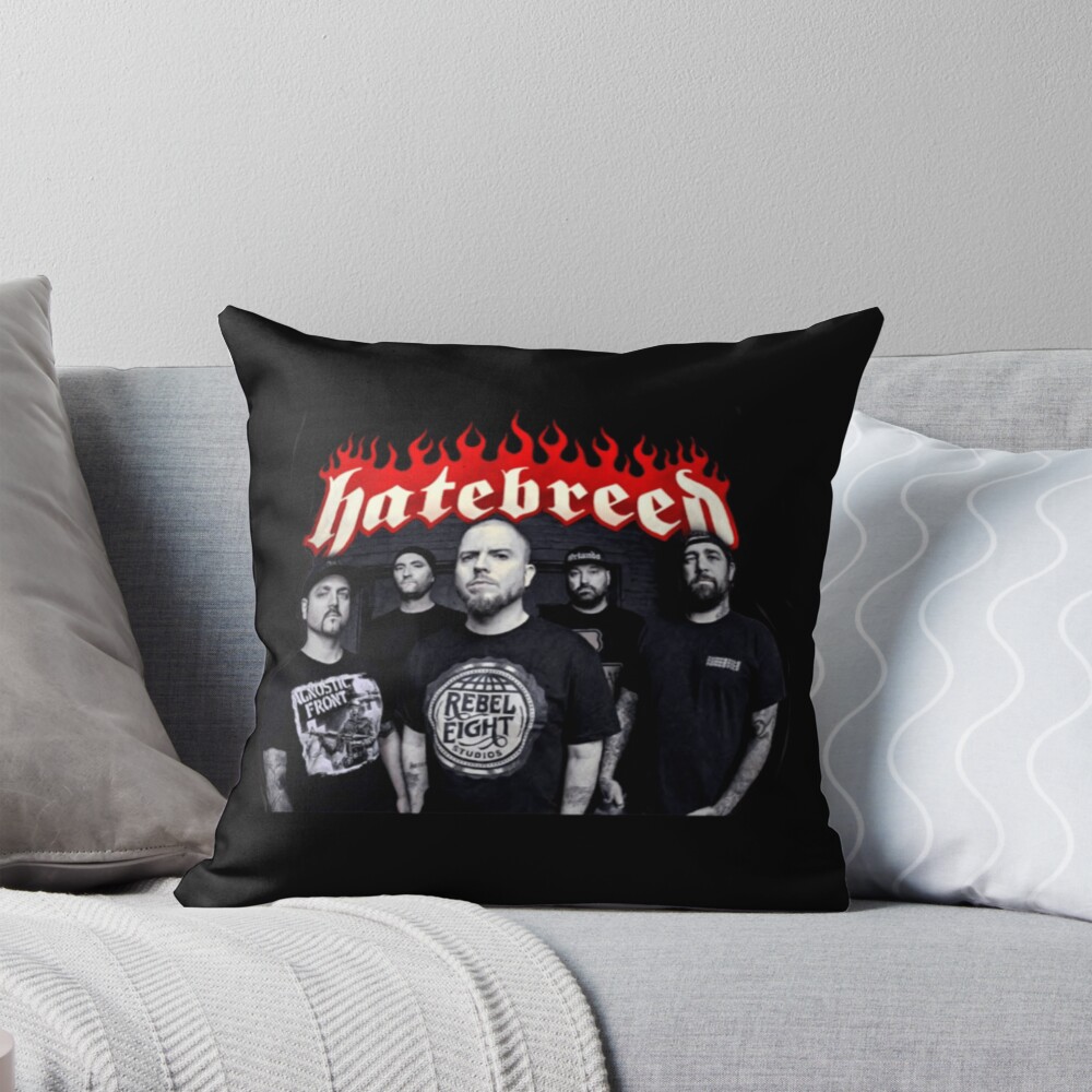 Music Retro Hatebreed Throw Pillow