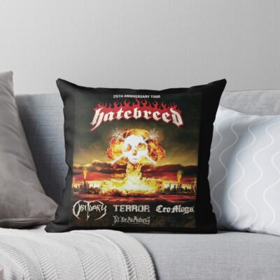 Hot Band Hatebreed Throw Pillow