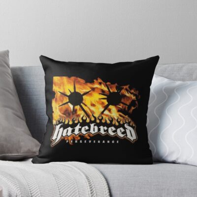 Brutal Design Hatebreed Band Throw Pillow