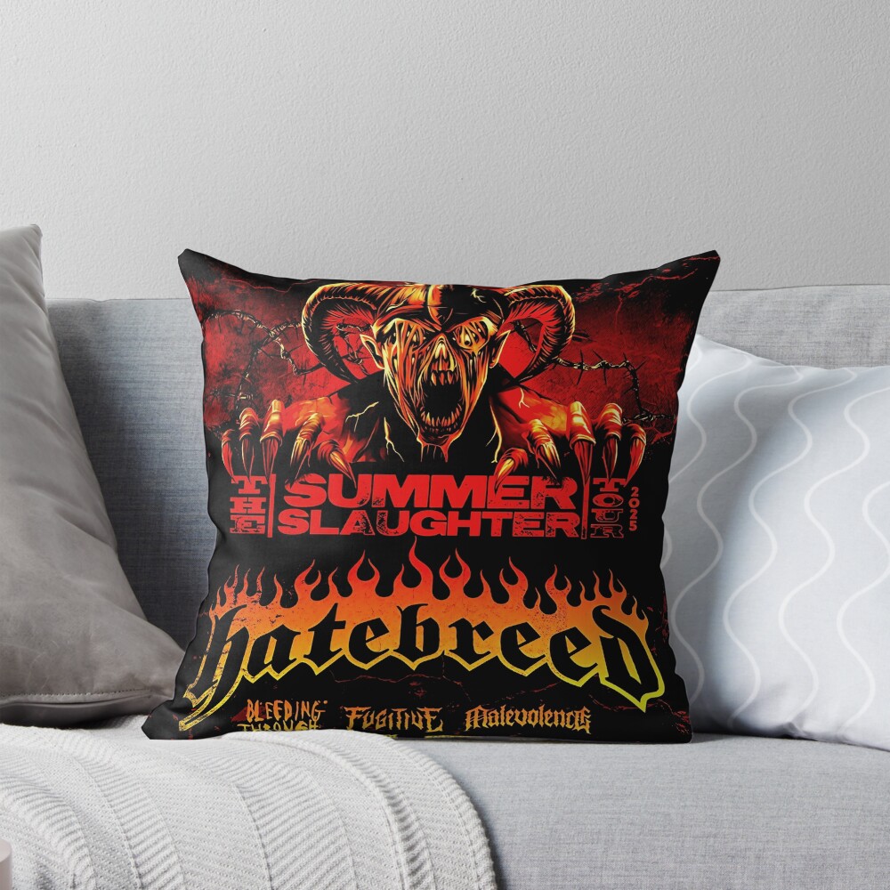 Monster Hatebreed 30th Tour 2025 Throw Pillow
