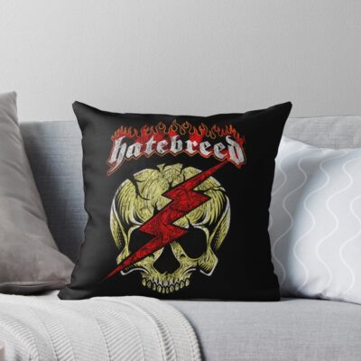 Hot Band Hatebreed Badass Throw Pillow